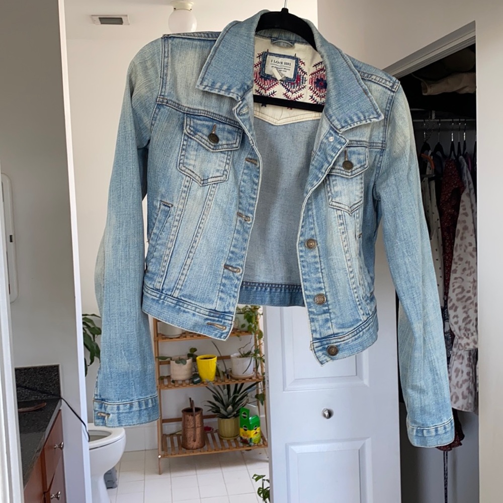 Blue jean crop jacket